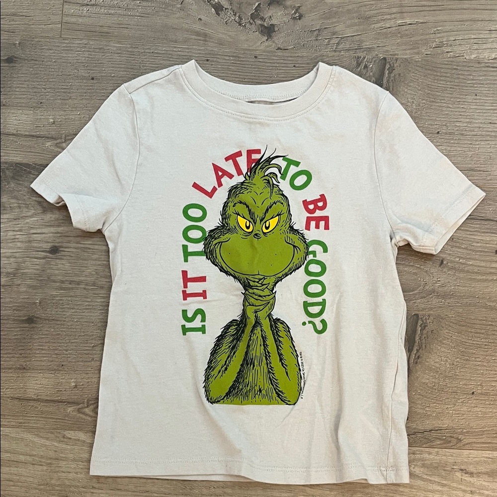 Old Navy White Grinch Graphic Tee